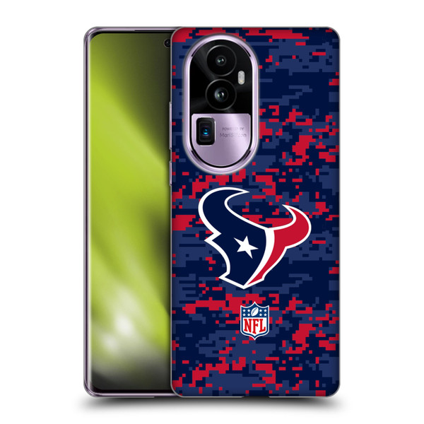 NFL Houston Texans Graphics Digital Camouflage Soft Gel Case for OPPO Reno10 Pro+