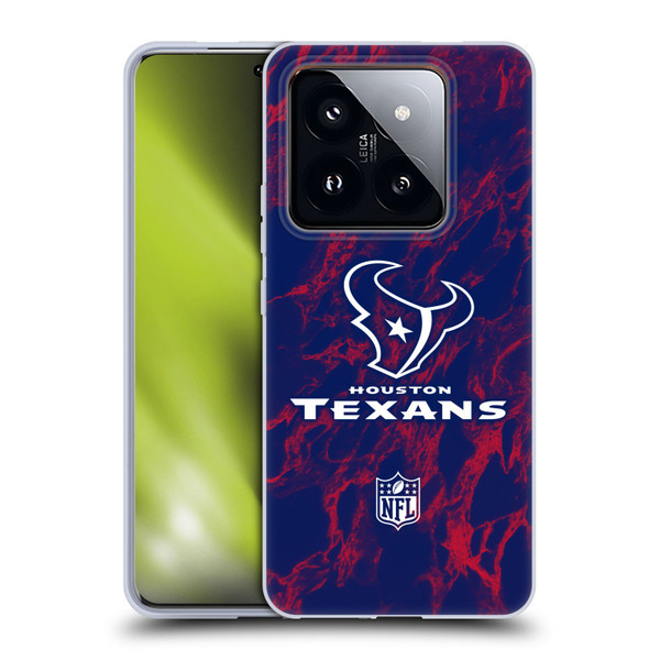 NFL Houston Texans Graphics Coloured Marble Soft Gel Case for Xiaomi 14 Pro