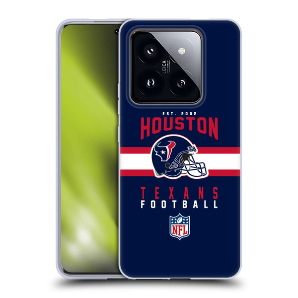 NFL Houston Texans Graphics Helmet Typography Soft Gel Case for Xiaomi 14 Pro