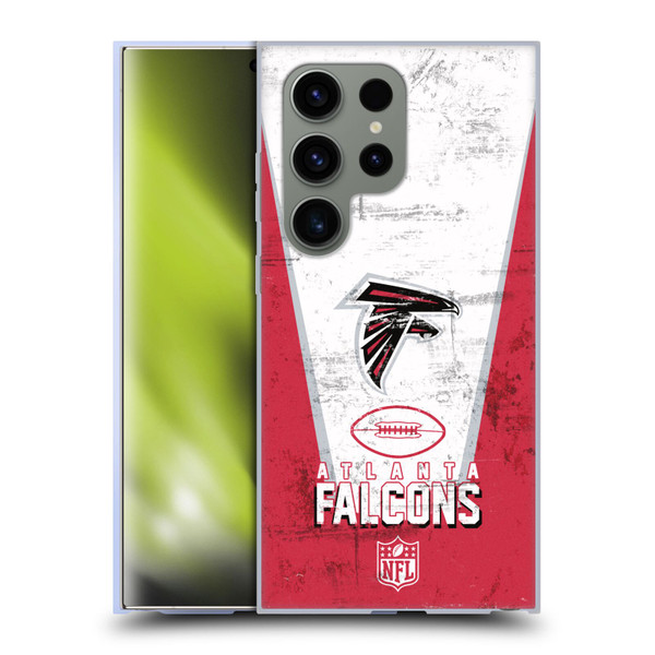 NFL Atlanta Falcons Logo Art Banner Soft Gel Case for Samsung Galaxy S24 Ultra 5G