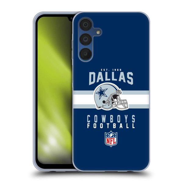 NFL Dallas Cowboys Graphics Helmet Typography Soft Gel Case for Samsung Galaxy A15