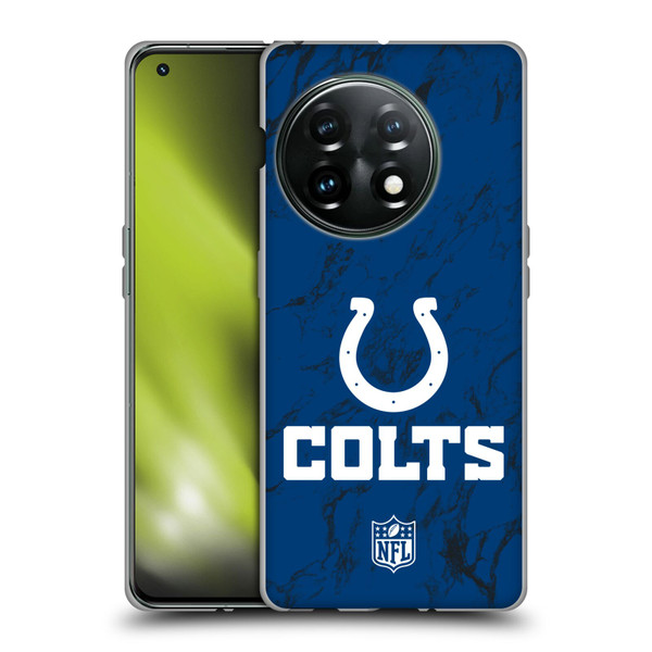 NFL Indianapolis Colts Graphics Coloured Marble Soft Gel Case for OnePlus 11 5G
