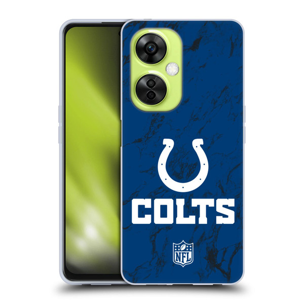 NFL Indianapolis Colts Graphics Coloured Marble Soft Gel Case for OnePlus Nord CE 3 Lite 5G