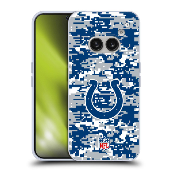 NFL Indianapolis Colts Graphics Digital Camouflage Soft Gel Case for Nothing Phone (2a)