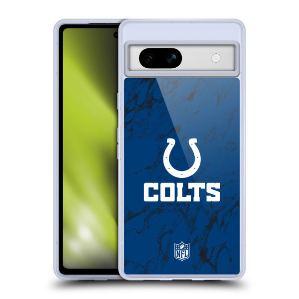 NFL Indianapolis Colts Graphics Coloured Marble Soft Gel Case for Google Pixel 7a