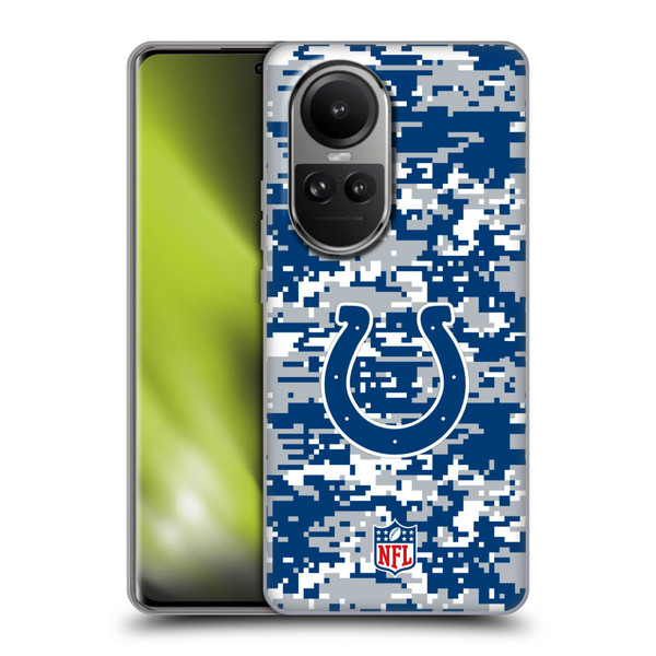NFL Indianapolis Colts Graphics Digital Camouflage Soft Gel Case for OPPO Reno10 5G / Reno10 Pro 5G