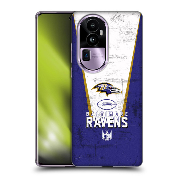 NFL Baltimore Ravens Logo Art Banner Soft Gel Case for OPPO Reno10 Pro+