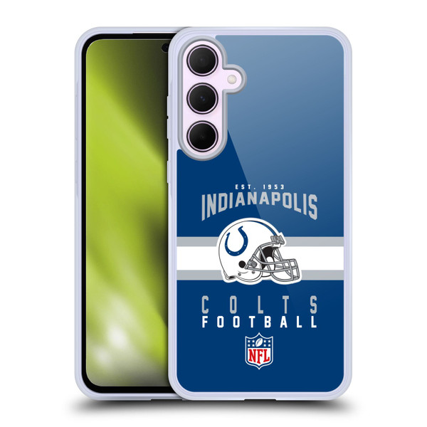 NFL Indianapolis Colts Graphics Helmet Typography Soft Gel Case for Samsung Galaxy A35 5G