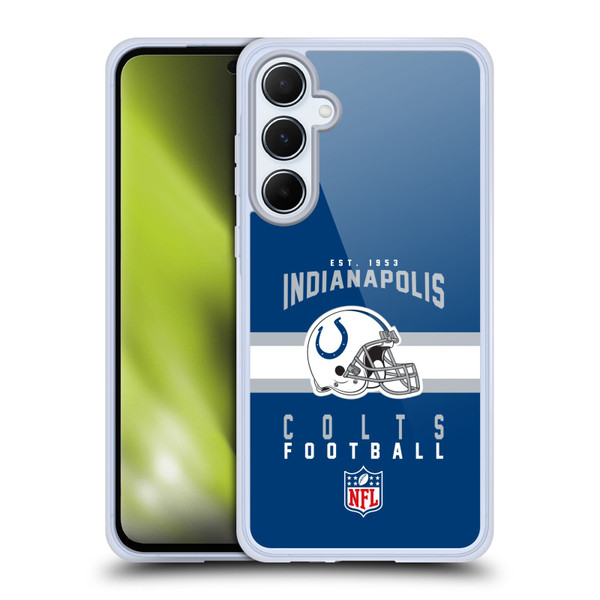 NFL Indianapolis Colts Graphics Helmet Typography Soft Gel Case for Samsung Galaxy A55 5G