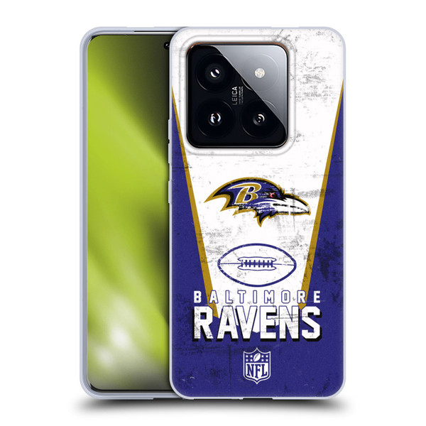 NFL Baltimore Ravens Logo Art Banner Soft Gel Case for Xiaomi 14 Pro