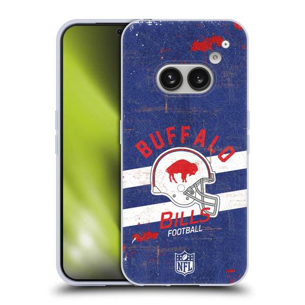 NFL Buffalo Bills Logo Art Helmet Distressed Soft Gel Case for Nothing Phone (2a)