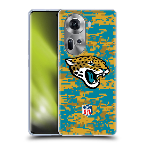 NFL Jacksonville Jaguars Graphics Digital Camouflage Soft Gel Case for OPPO Reno11