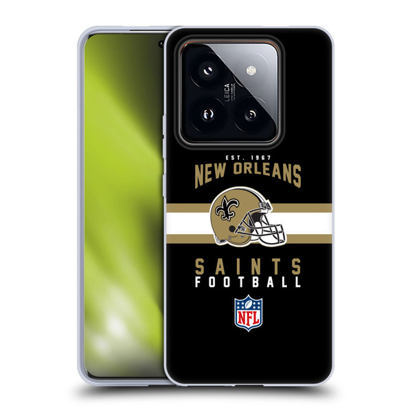 NFL New Orleans Saints Graphics Helmet Typography Soft Gel Case for Xiaomi 14 Pro