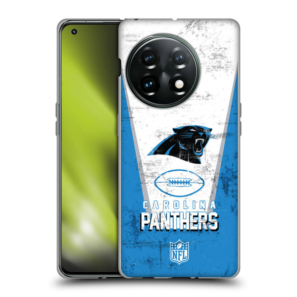NFL Carolina Panthers Logo Art Banner Soft Gel Case for OnePlus 11 5G