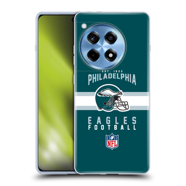 NFL Philadelphia Eagles Graphics Helmet Typography Soft Gel Case for OnePlus 12R