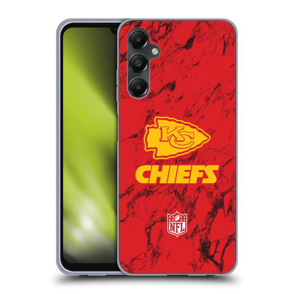NFL Kansas City Chiefs Graphics Coloured Marble Soft Gel Case for Samsung Galaxy A05s