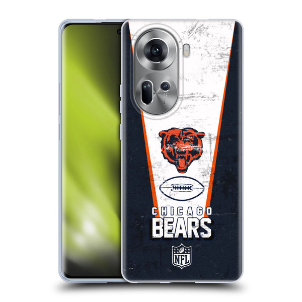 NFL Chicago Bears Logo Art Banner Soft Gel Case for OPPO Reno11