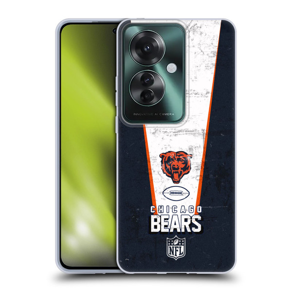 NFL Chicago Bears Logo Art Banner Soft Gel Case for OPPO Reno11 F 5G / F25 Pro 5G