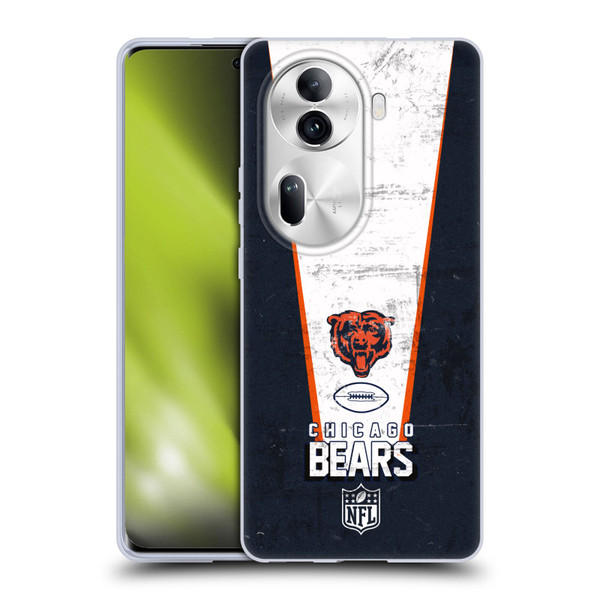 NFL Chicago Bears Logo Art Banner Soft Gel Case for OPPO Reno11 Pro