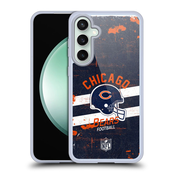 NFL Chicago Bears Logo Art Helmet Distressed Soft Gel Case for Samsung Galaxy S23 FE 5G