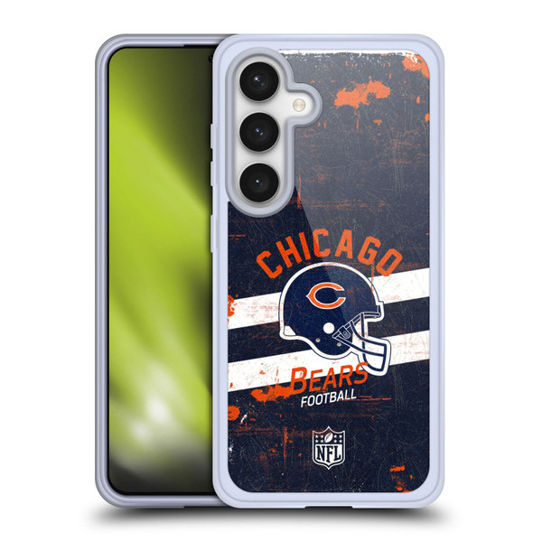 NFL Chicago Bears Logo Art Helmet Distressed Soft Gel Case for Samsung Galaxy S24 5G