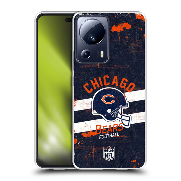 NFL Chicago Bears Logo Art Helmet Distressed Soft Gel Case for Xiaomi 13 Lite 5G