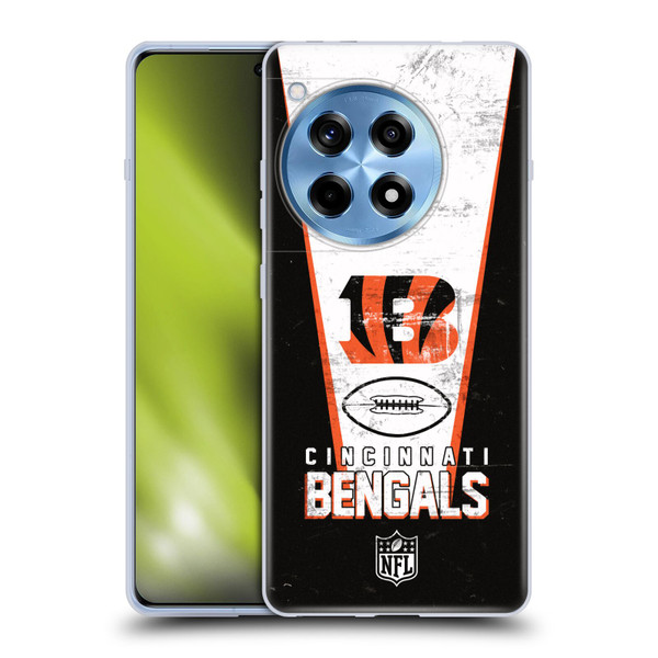 NFL Cincinnati Bengals Logo Art Banner Soft Gel Case for OnePlus 12R