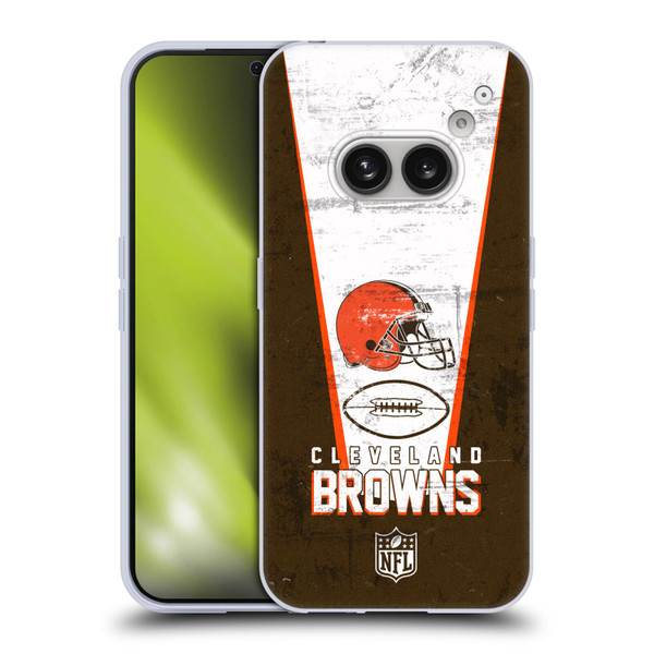 NFL Cleveland Browns Logo Art Banner Soft Gel Case for Nothing Phone (2a)