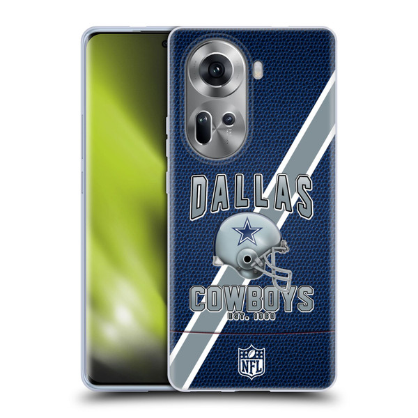 NFL Dallas Cowboys Logo Art Football Stripes Soft Gel Case for OPPO Reno11