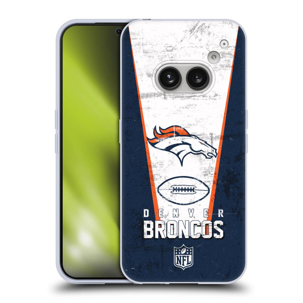 NFL Denver Broncos Logo Art Banner Soft Gel Case for Nothing Phone (2a)