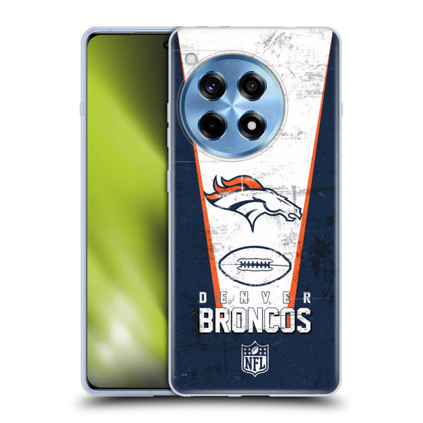 NFL Denver Broncos Logo Art Banner Soft Gel Case for OnePlus 12R