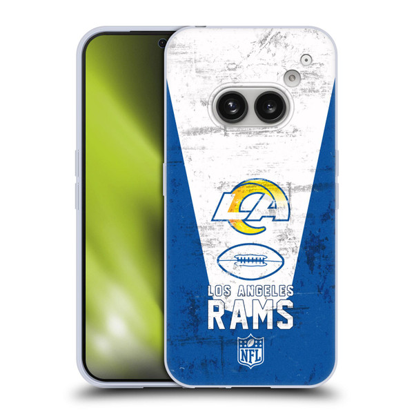 NFL Los Angeles Rams Logo Art Banner 100th Soft Gel Case for Nothing Phone (2a)