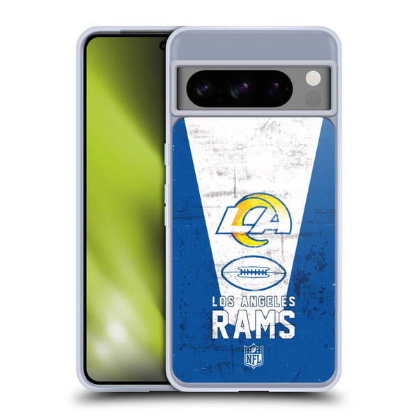 NFL Los Angeles Rams Logo Art Banner 100th Soft Gel Case for Google Pixel 8 Pro