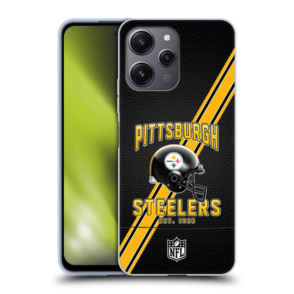 NFL Pittsburgh Steelers Logo Art Football Stripes Soft Gel Case for Xiaomi Redmi 12