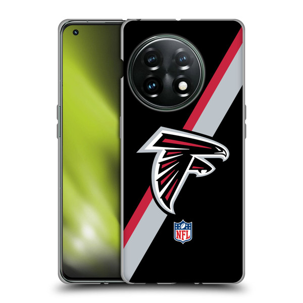 NFL Atlanta Falcons Logo Stripes Soft Gel Case for OnePlus 11 5G