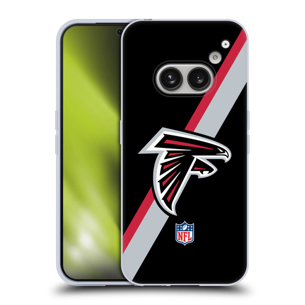 NFL Atlanta Falcons Logo Stripes Soft Gel Case for Nothing Phone (2a)