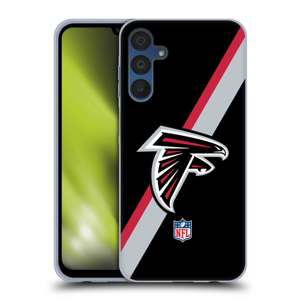 NFL Atlanta Falcons Logo Stripes Soft Gel Case for Samsung Galaxy A15