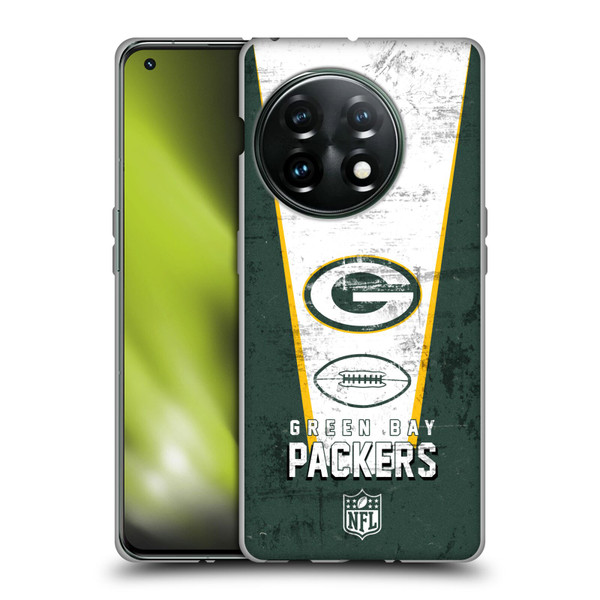 NFL Green Bay Packers Logo Art Banner Soft Gel Case for OnePlus 11 5G