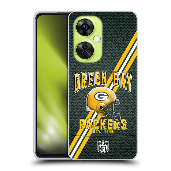NFL Green Bay Packers Logo Art Football Stripes Soft Gel Case for OnePlus Nord CE 3 Lite 5G