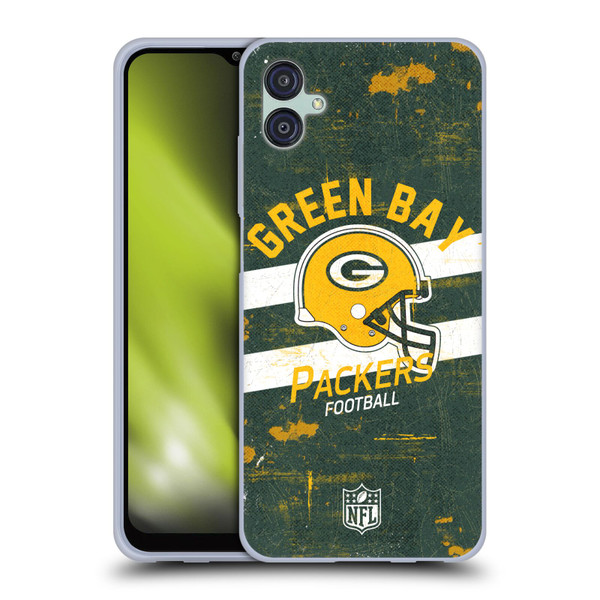 NFL Green Bay Packers Logo Art Helmet Distressed Soft Gel Case for Samsung Galaxy M04 5G / A04e