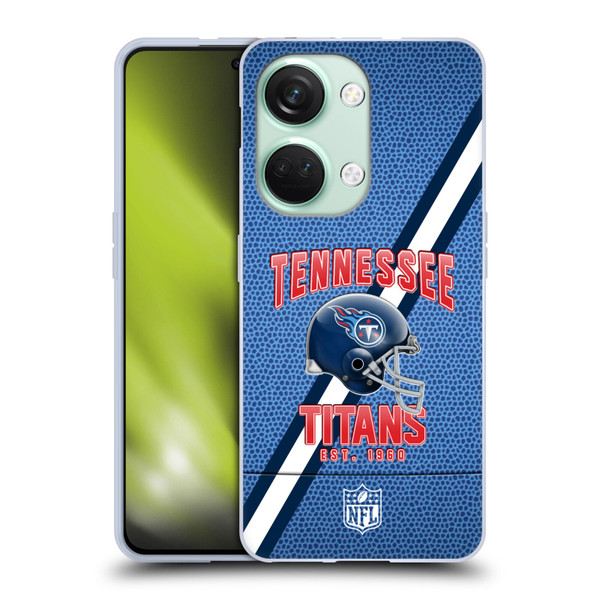 NFL Tennessee Titans Logo Art Football Stripes Soft Gel Case for OnePlus Nord 3 5G