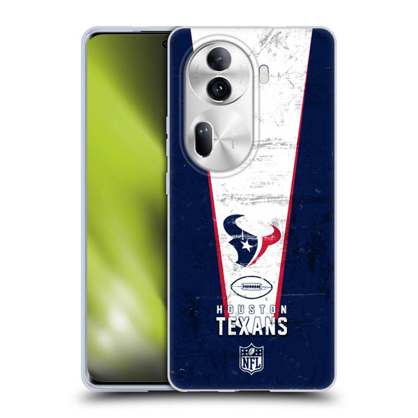 NFL Houston Texans Logo Art Banner Soft Gel Case for OPPO Reno11 Pro
