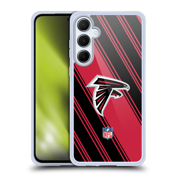NFL Atlanta Falcons Artwork Stripes Soft Gel Case for Samsung Galaxy A55 5G