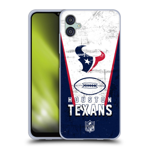 NFL Houston Texans Logo Art Banner Soft Gel Case for Samsung Galaxy M04 5G / A04e