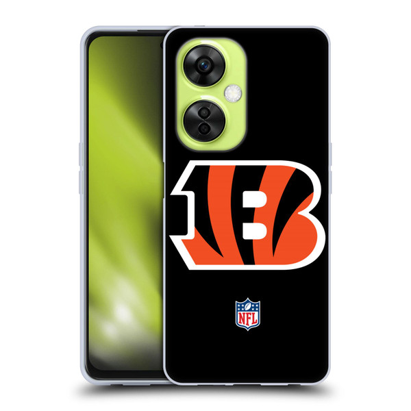 NFL Cincinnati Bengals Logo Plain Soft Gel Case for OnePlus Nord CE 3 Lite 5G