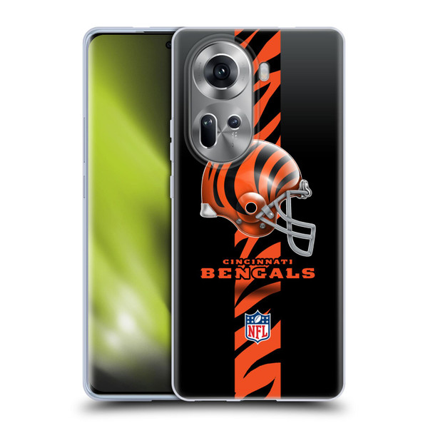 NFL Cincinnati Bengals Logo Helmet Soft Gel Case for OPPO Reno11