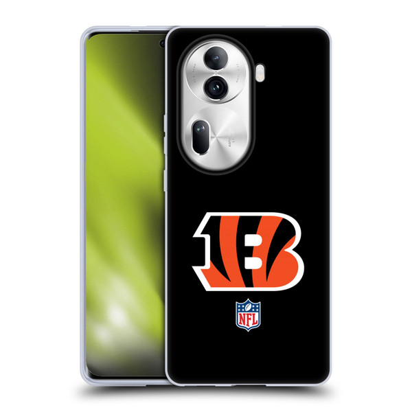 NFL Cincinnati Bengals Logo Plain Soft Gel Case for OPPO Reno11 Pro