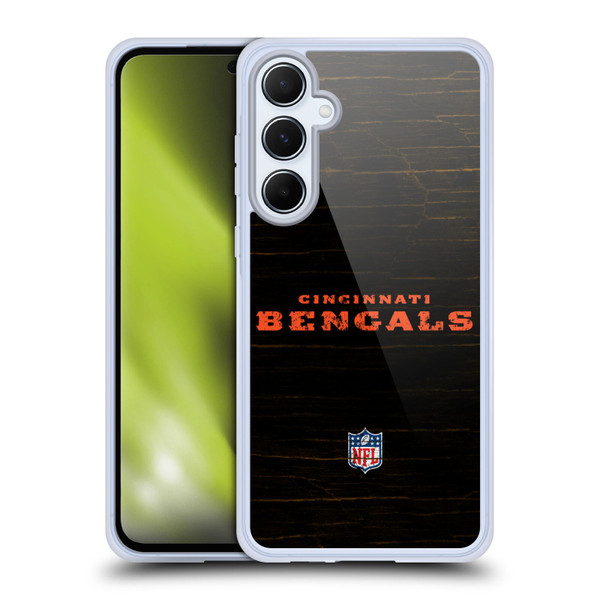 NFL Cincinnati Bengals Logo Distressed Look Soft Gel Case for Samsung Galaxy A55 5G