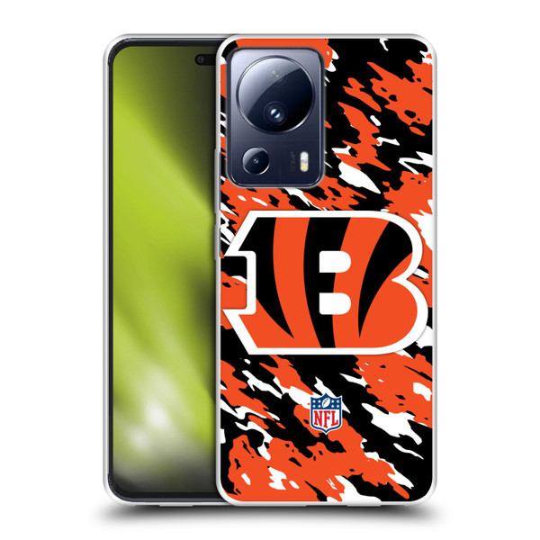 NFL Cincinnati Bengals Logo Camou Soft Gel Case for Xiaomi 13 Lite 5G