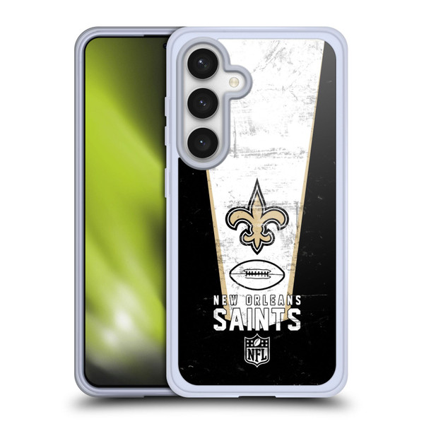 NFL New Orleans Saints Logo Art Banner Soft Gel Case for Samsung Galaxy S24 5G